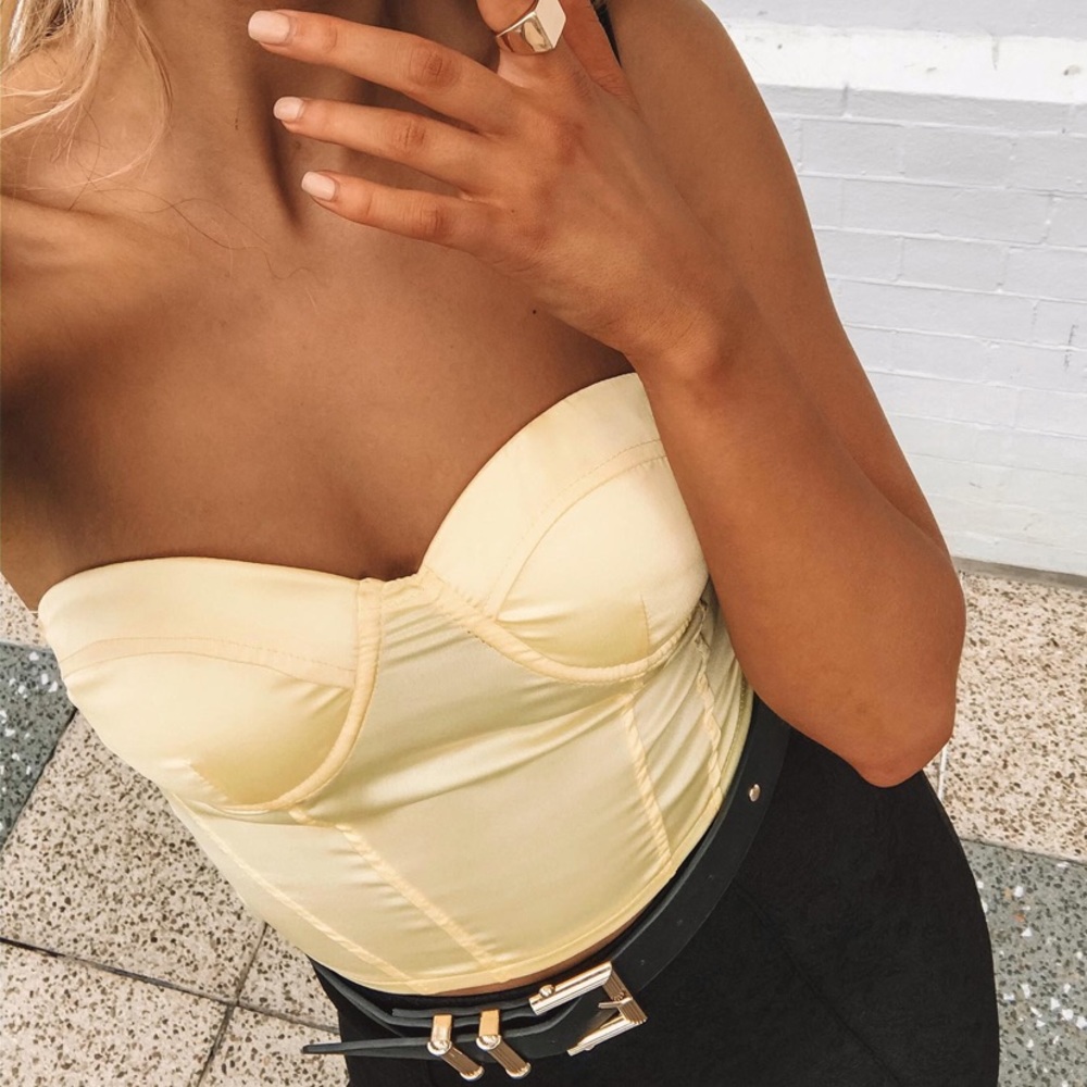 NWT Princess Polly KOKO BUSTIER LEMON